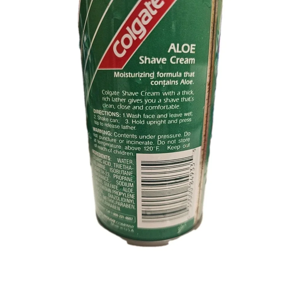 Vtg Colgate Aloe Shave Cream 14.75 Oz FULL Sensitive Skin Discontinued